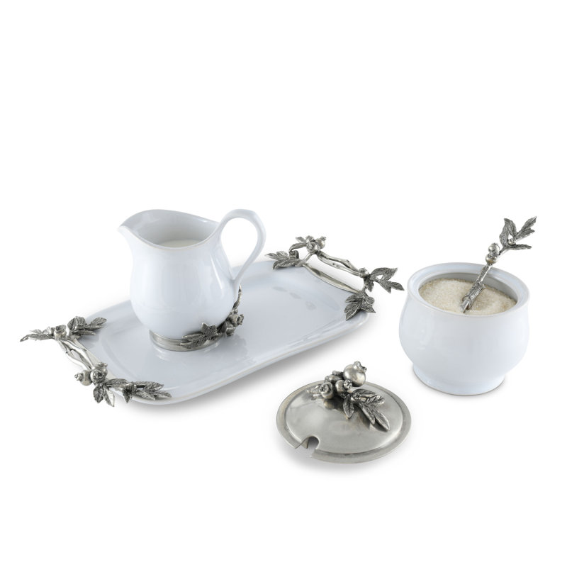 Farmer's Market Stoneware Sugar And Creamer Set