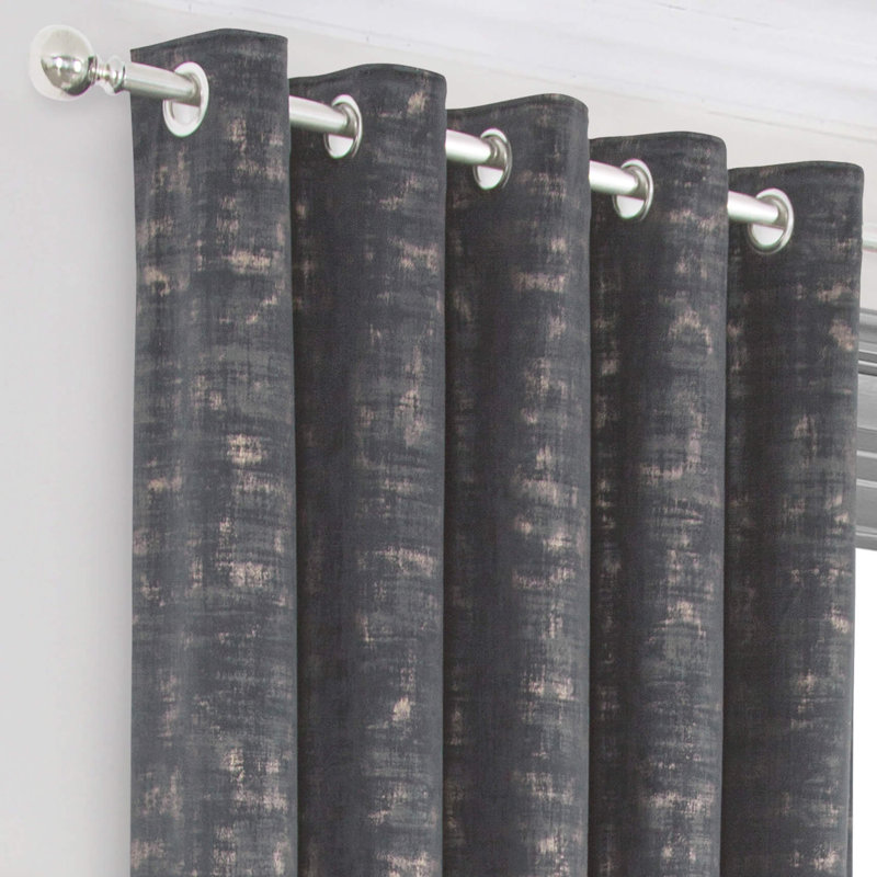 Conrada Room Darkening Curtain Pair, 229 W x 229 D cm, Grey