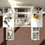Bureau de coiffeuse multifonctionnel avec éclairage réglable à 3 niveaux avec miroir rabattable et rangement Table de maquillage profonde 15,75 po 2 tiroirs et 3 boîtes de rangement amovibles Bureau de bureau compact blanc