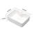 Modern Ceramic Rectangular Bathroom Vessel Sink - 19X15, White, Stain-, Countertop Mount White 19"X15", Rectangular, Installation