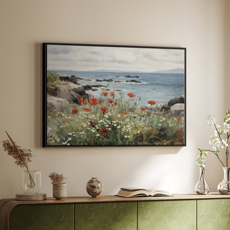 «Vintage Landscape - DCCCLXV» sur toile, H 27 po x l 41 po x P 2 po, Toile avec cadre flottant noir