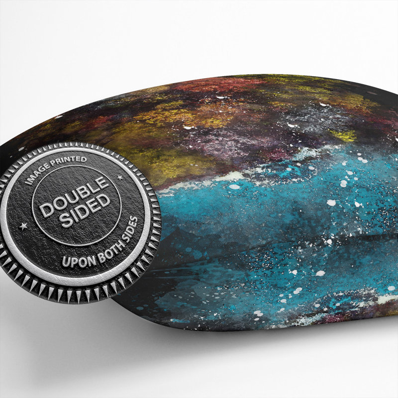 Forest View Paint Splash Cushion with Filling, 55cm H x 55cm W x 20cm D