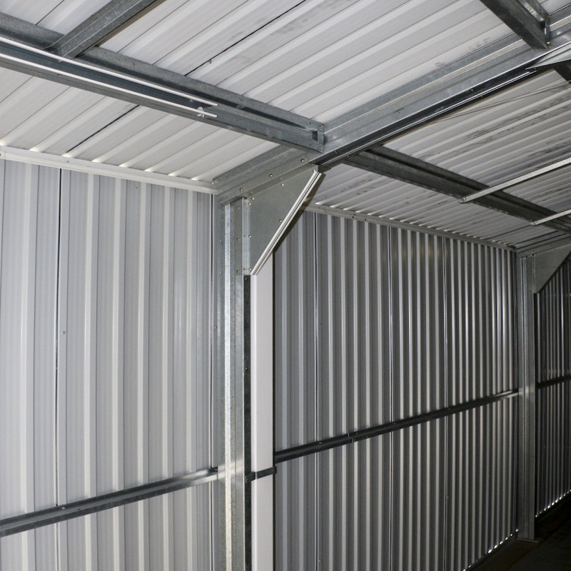Imperial 12 ft. 2 in. W x 25 ft. 9 in. D Metal Storage Shed, Dark Gray