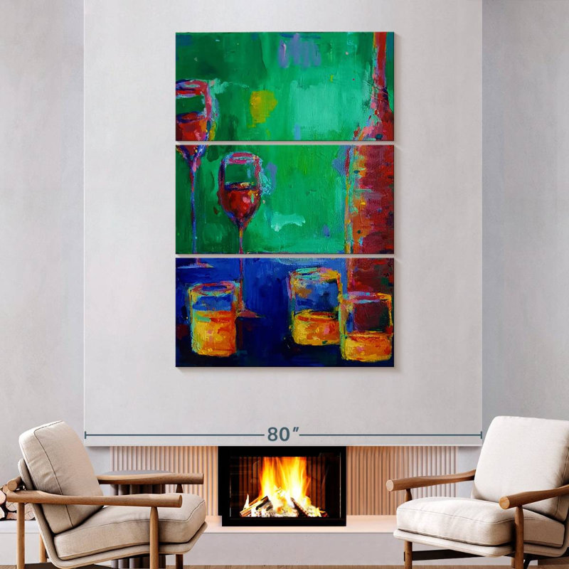 Yarlin Wine And Whiskey, 74" H x 48" W