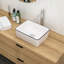 Lavabo de salle de bain rectangulaire en céramique blanche 16X12 pouces-124471382
