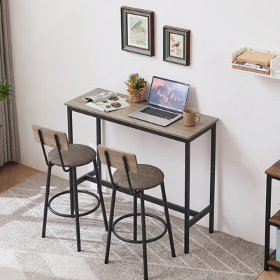 Bar Table Set With 2 Bar Stools
