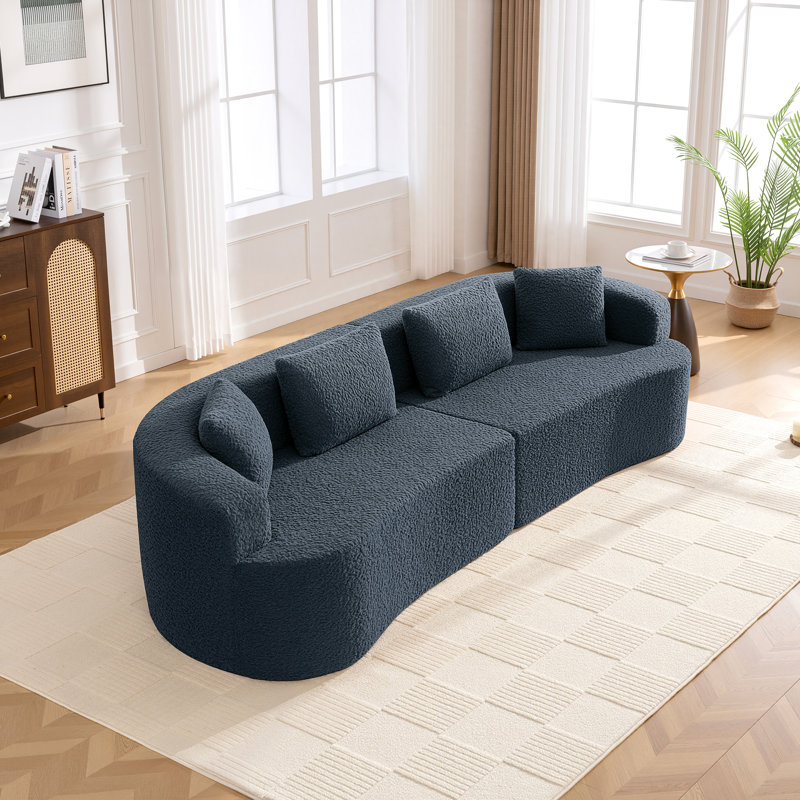Ensemble de canapé modulaire courbé 3 pièces, Marine