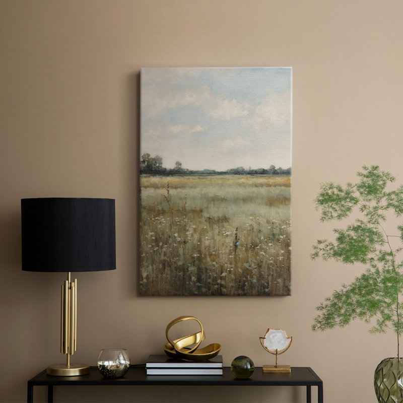 Paysage rétro d'époque XVIII - galerie Cavas, H 27 po x l 18 po