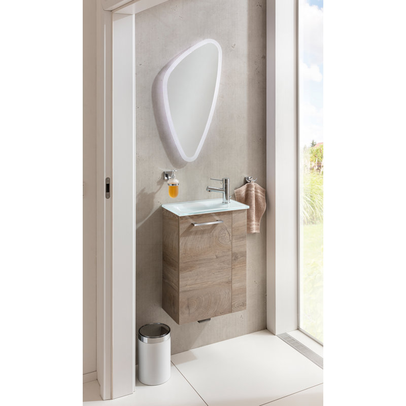 Novelty Lighted Wall Mounted Bathroom Mirror, 75cm x 40cm
