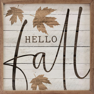 Feuille d'automne Hello Whitewash