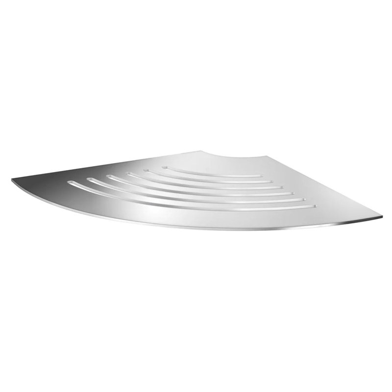 Tablette de coin Grout Line pour douche, Acier inoxydable poli