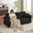 80''chenille fabric sofa with pillow-1126643204