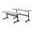 Hierarchy Rectangle Height Adjustable Flip Top Training Table with Casters-1595782782-1595782777