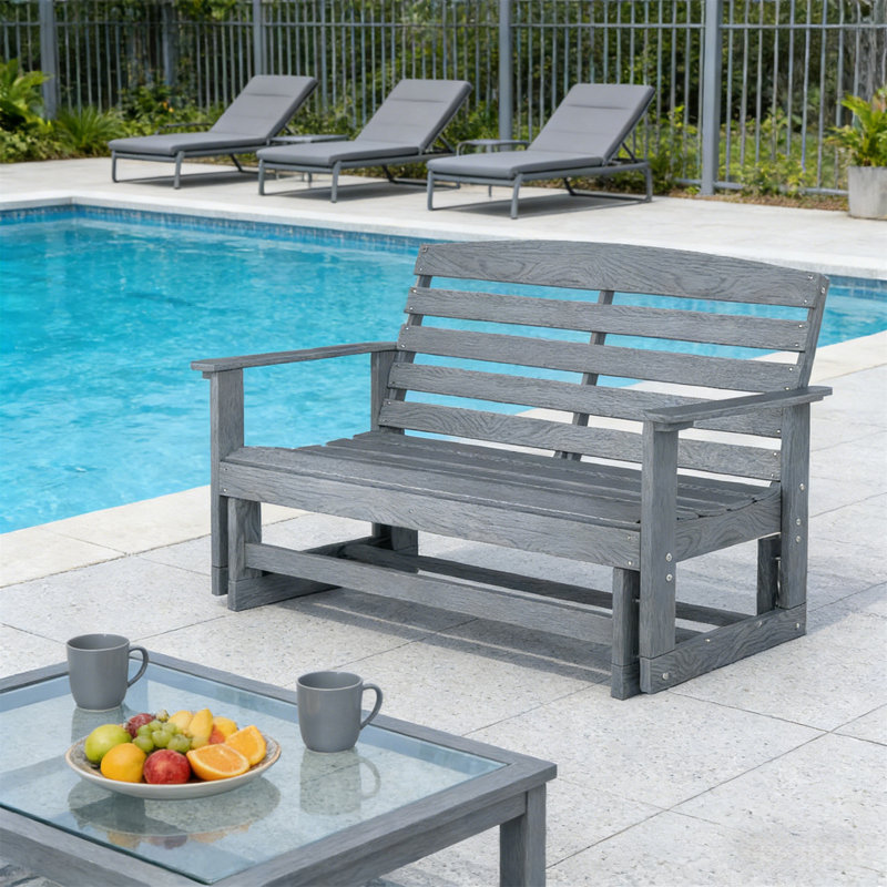 Patio Bench (Only Including Patio Dining Chair), Gray