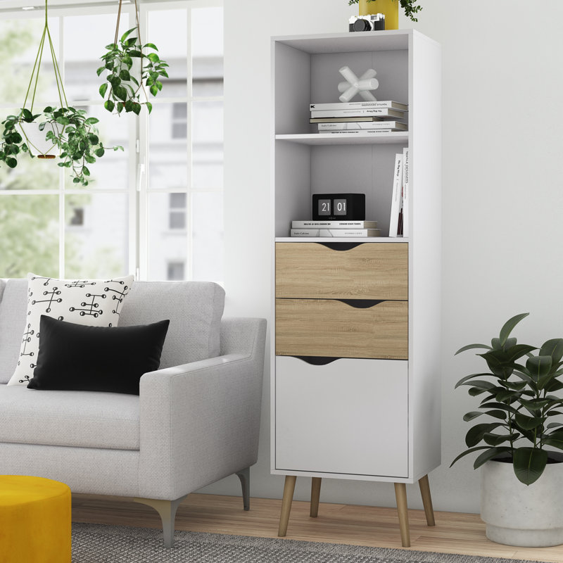 Havana Standard Bookcase, White/Oak