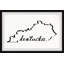 «Kentucky Outline» par - Photo encadrée, art textuel-181970126
