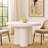 Cid Run Dining Table, Concrete Abstract Base, Round 43 Inch-115151580