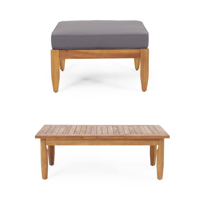 Repose-pieds confortable, fonctions multiples, design classique, coins confortables et table basse polyvalente