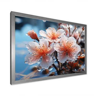 "Winter Landscape Frozen Blossoms II", reproduction d'art sur toile