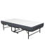 Lit pliant avec matelas en mousse à mémoire de forme, lit d'appoint pliable portatif, lit escamotable pour les invités et structure en métal robuste