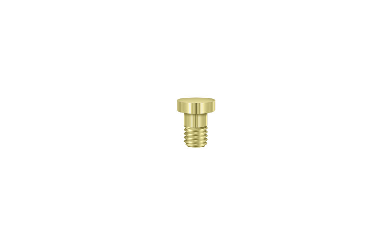 Extended Button Center Hinge Tip, Bright Brass