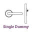 Alpine 87 Single Dummy Door Lever with Round Rosette-46049089-48104180