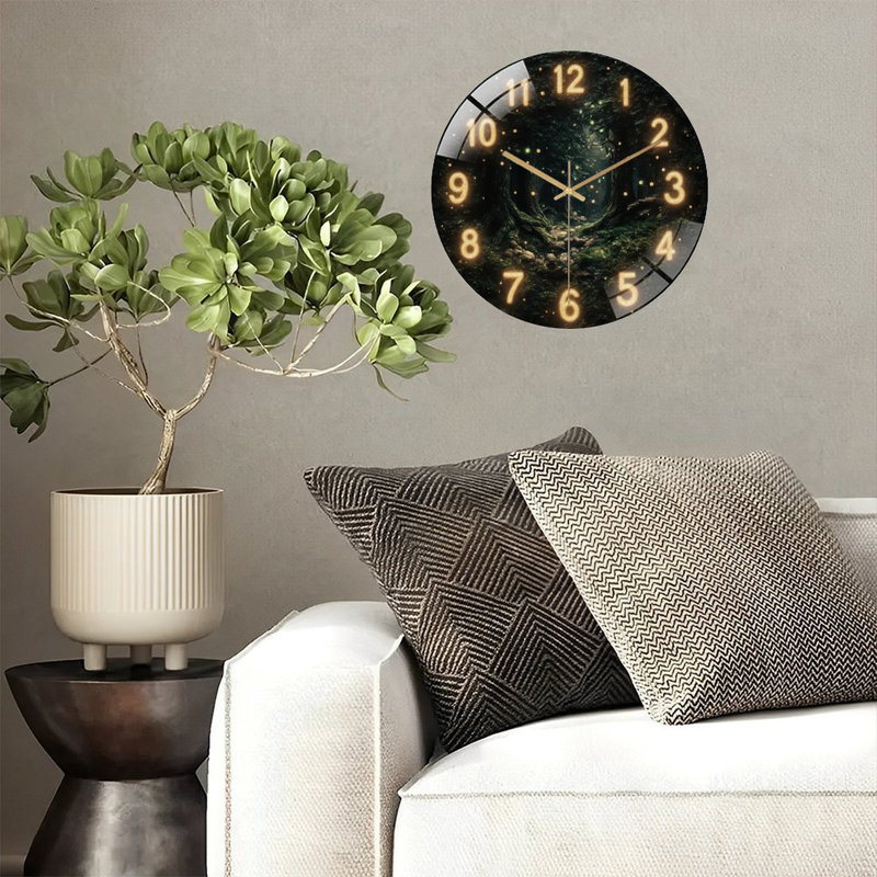 Horloge murale en verre Glowing