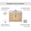 Meuble-lavabo simple en bois massif 48 po avec lavabo en marbre de Carrare 1,5 po Tidworth-219447702-208231501