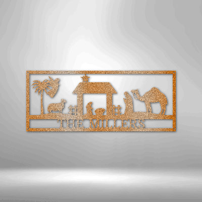 Monogramme de crèche de Noël personnalisé