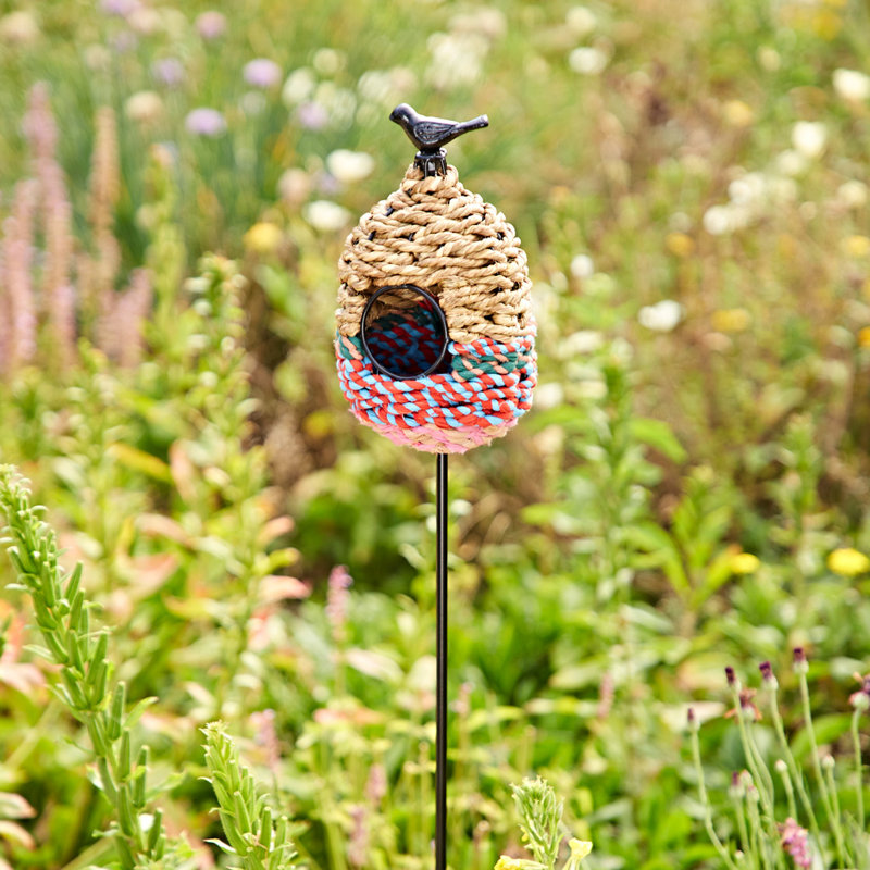 Mini Oval Recycled Cotton Birdhouse Stake