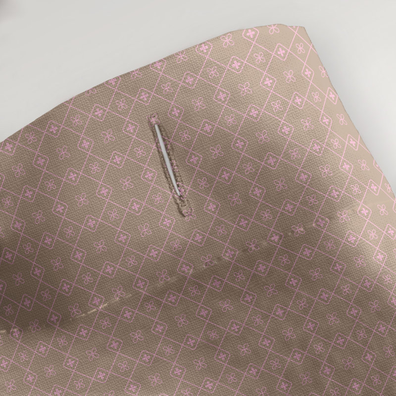 Rideau de douche simple Katelyn Elizabeth, Brun / rose
