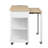 47 Inch Kitchen Island With Extendable Dining Table, Rubber Wood Veneer Kitchen Table With Internal Storage Rack, Power Outlet, Kitchen Island With Storage 2 Drawers 2 Cabinet,White-1348305475