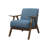Ayzlee Upholstered Armchair, Fabric Accent Chair with Cushion Back, Retro Cushion Armchair with Solid Wood Arms and Legs for Living Room Home Office-456040200