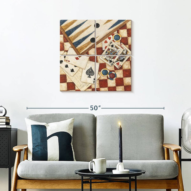 Senne poker rétro, H 26 po x l 26 po