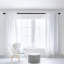  Tringle à rideaux pour fenêtre 44 - 120 po, tringle à draperie extensible en métal robuste de 1 po, tringle à rideaux réglable avec embouts carrés décoratifs pour la chambre à coucher, noir mat
