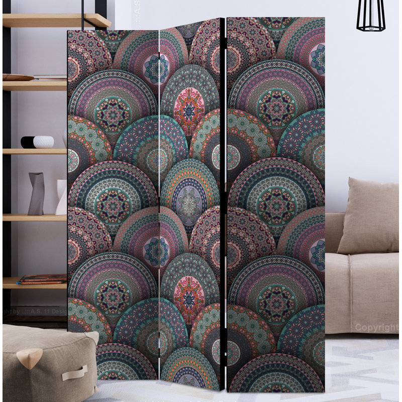 Sherbrooke 172cm H Solid Wood Folding Room Divider, 3