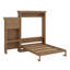 Grand lit escamotable en bois avec tablettes, conception classique à persiennes-1745145256