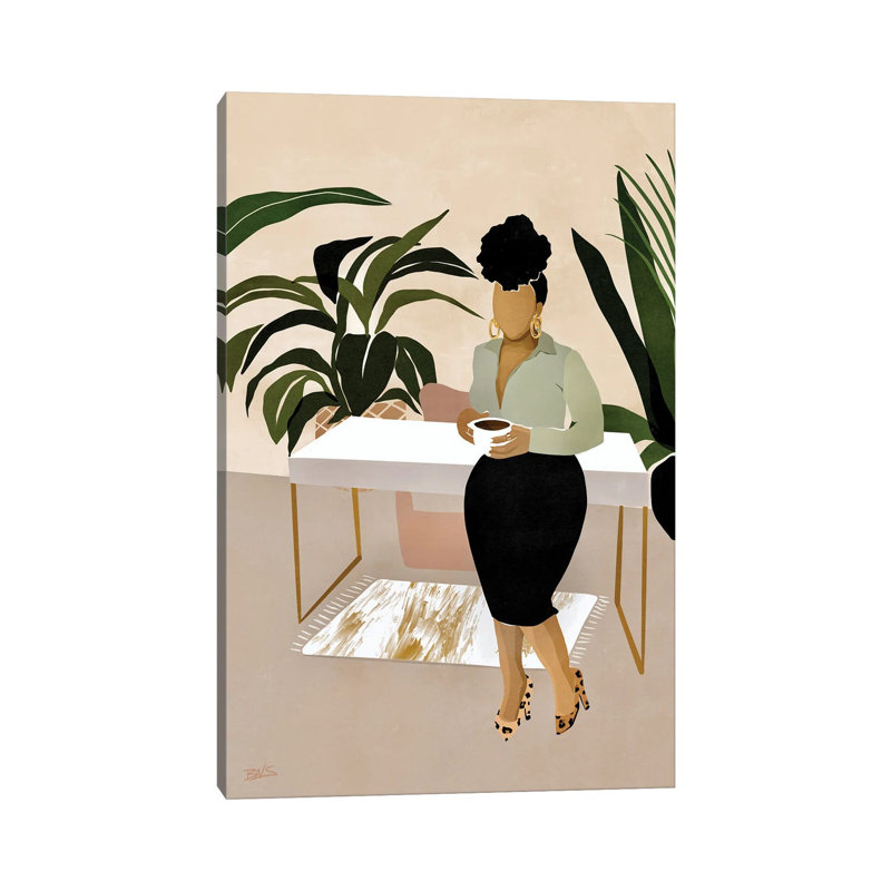 « Boss Babe » par Bria Nicole, impression d’art graphique, H 12 po x l 8 po x P 0,75 po, Toile tendue, Pas de tapis