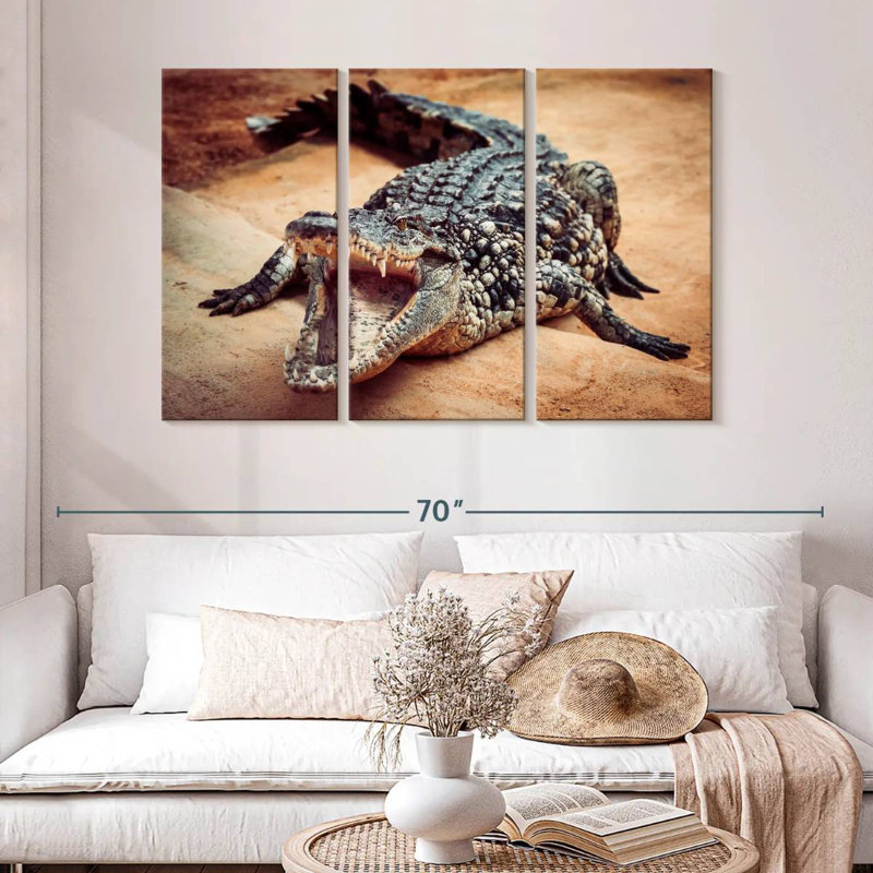 Brampt Crocodile, 32" H x 50" W