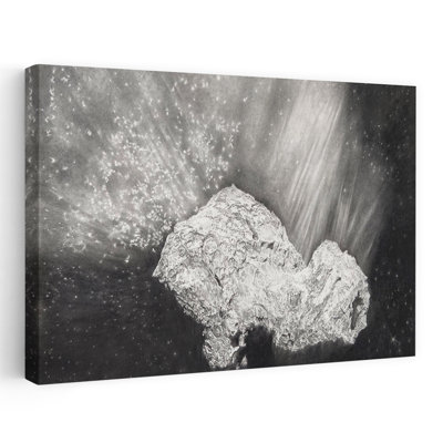 Churyumov Gerasimenko Abstract Contemporary Landscape Nature Wall Art 1 Piece Wrapped Canvas Wall Art