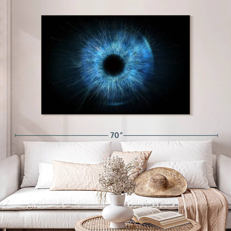 Avery Abstract Blue Eye, 34" H x 51" W