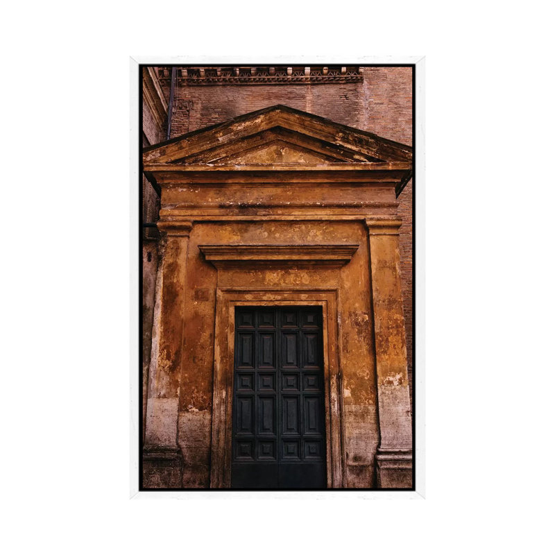 Roman Door XXII by Bethany Young - Print on Canvas, White Framed, 66.04cm H x 45.72cm W x 3.81cm D