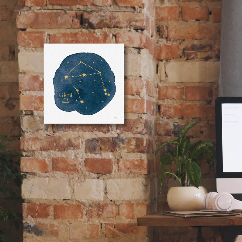 «Horoscope Libra» par Moira Hershey, art mural sur toile, H 12 po x l 12 po x P 0,75 po