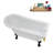 58" Streamlin Clawfoot Tub,Tray,Drain, Clawfeet-101628926-102219863