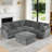 6 - Piece Reversible Modular Corner Sectional with Removable Ottoman-1711400901