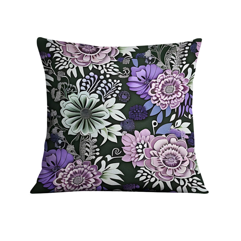 Coussin décoratif, Housse de coussin seulement - sans insert, H 16 po x l 16 po