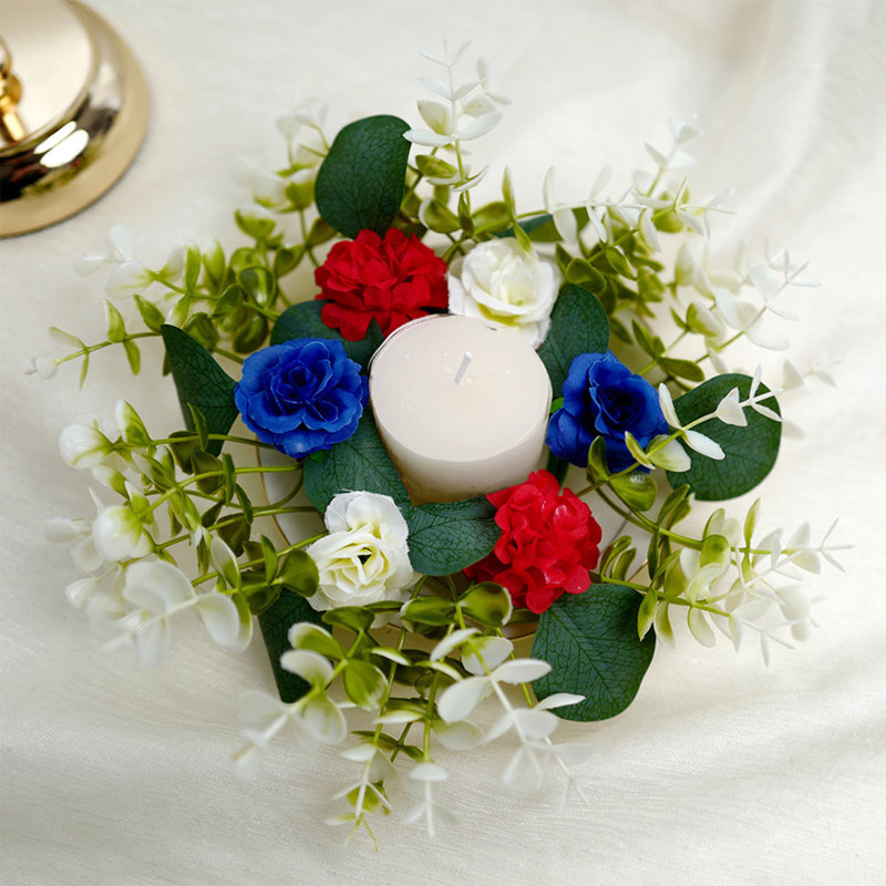 2 pièces décorations de fête pour la couronne de bougie de la fête de l'Independent