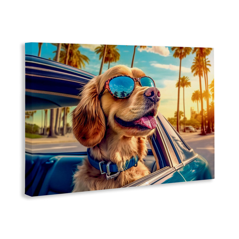 «Cool Puppy Summer Sunset», conception par Image World, H 20 po x l 30 po