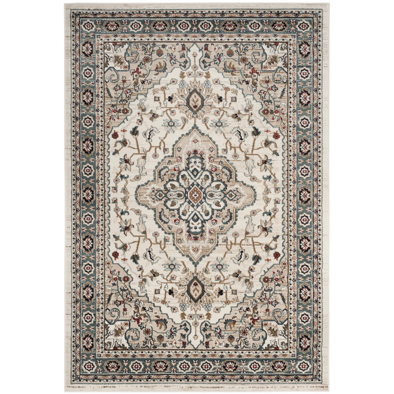Klose Performance Oriental Rug, Rectangle 10' x 14', Cream/Beige