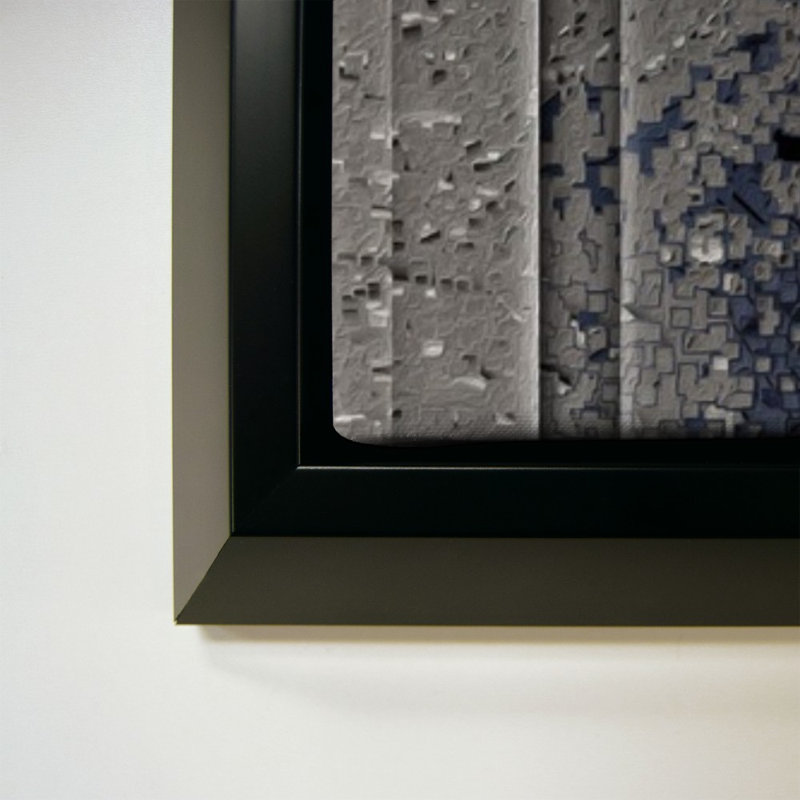 2 Jean 1: 6. «Love's True Journey» par Mark Lawrence, H 31,5 po x l 31,5 po x P 2 po, Cadre flottant, Noir